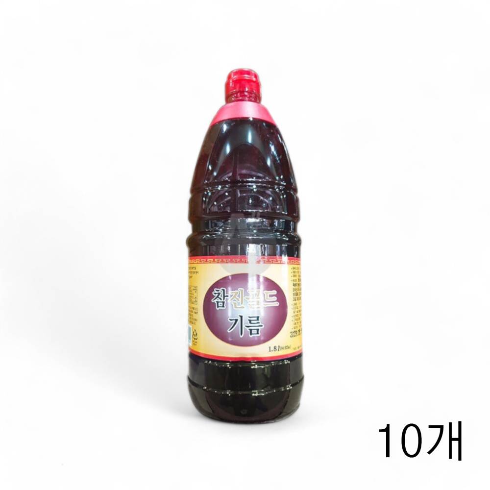 맛사랑 참진골드기름 1.8L X 10개 대용량 맛기름 향미유 식당용 식재료 참기름대용