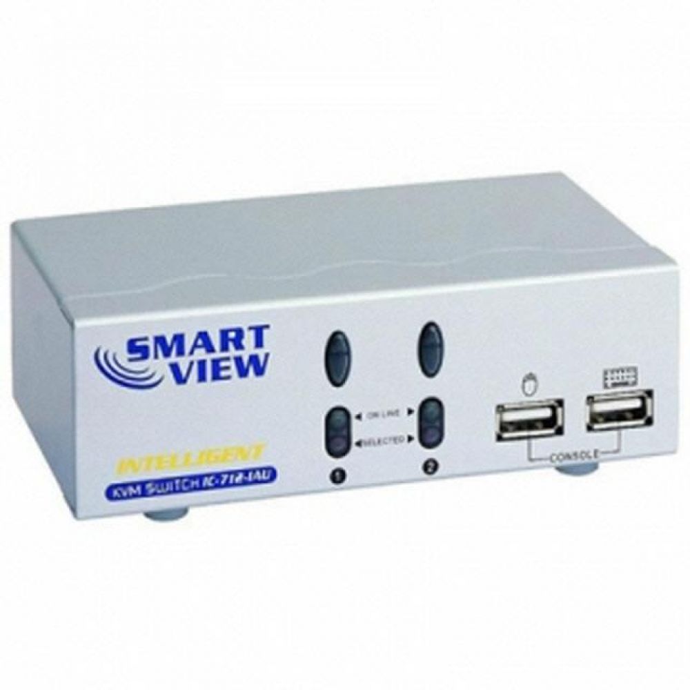 KVM 스위치 (RGB/USB/2포트) (오디오포함) ( IC-712-IAUR )
