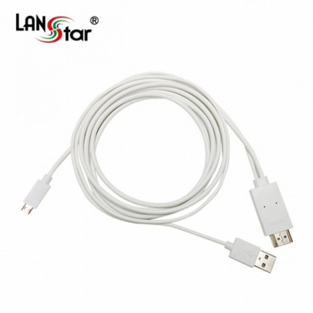 (LANstar) MHL 케이블 5핀 11핀 겸용 HDMI TV-OUT 케이블 (50개입)