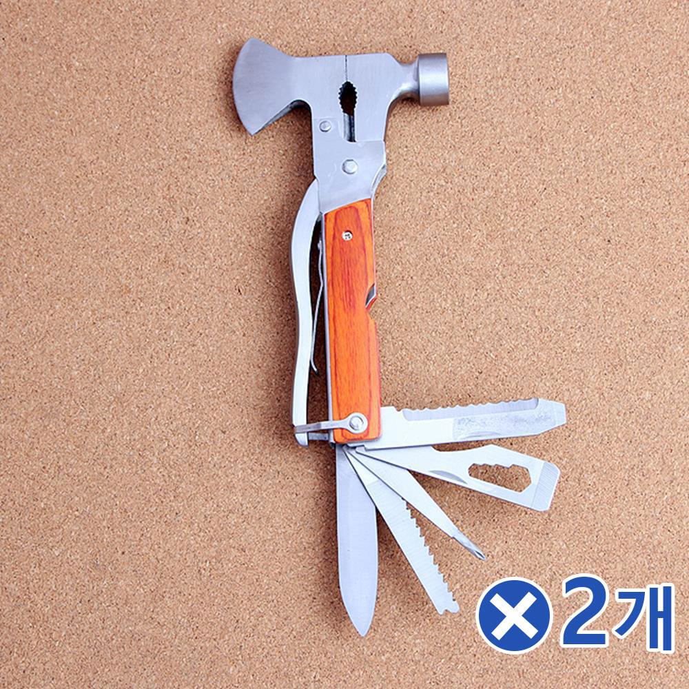 레저용 망치겸용 멀티툴x2개 미니나이프 밀리터리용품