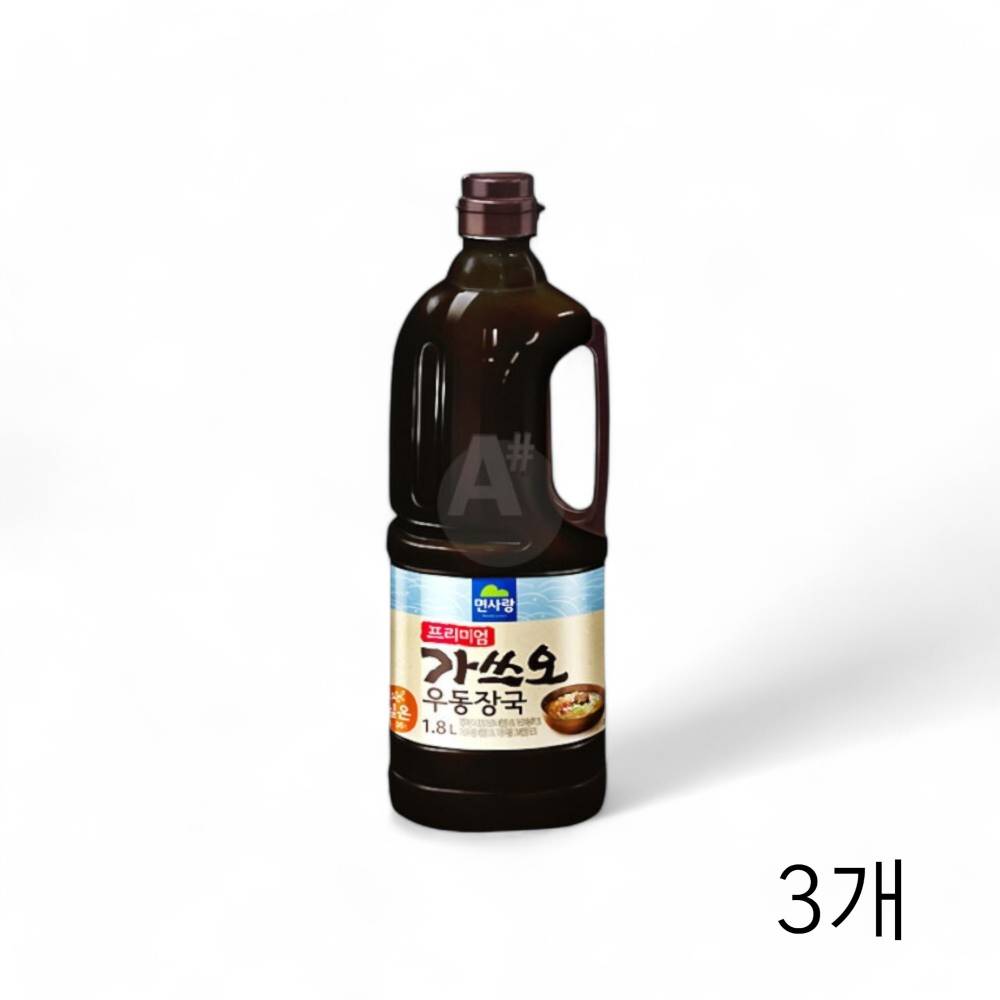 면사랑 프리미엄 가쓰오우동장국 1.8L X 3개 우동육수 식당용우동소스 가쓰오부시쯔유