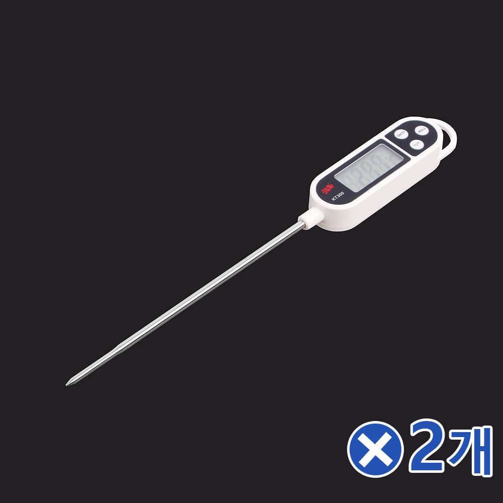 주방용 스테인리스 디지털 핀 온도계x2개 온도감지기