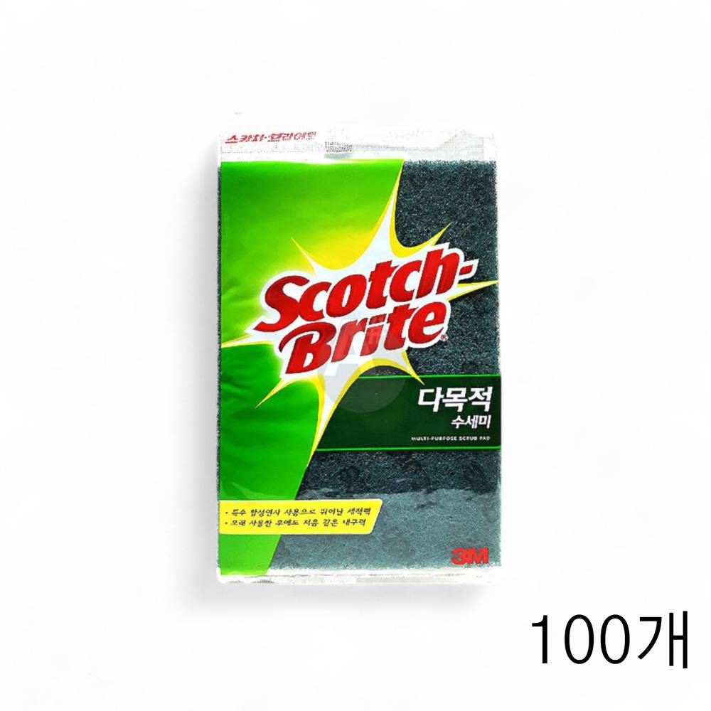 3M 스카치 브라이트 다목적 청 수세미 150x230 1매 X 100개 식당수세미 찌든때