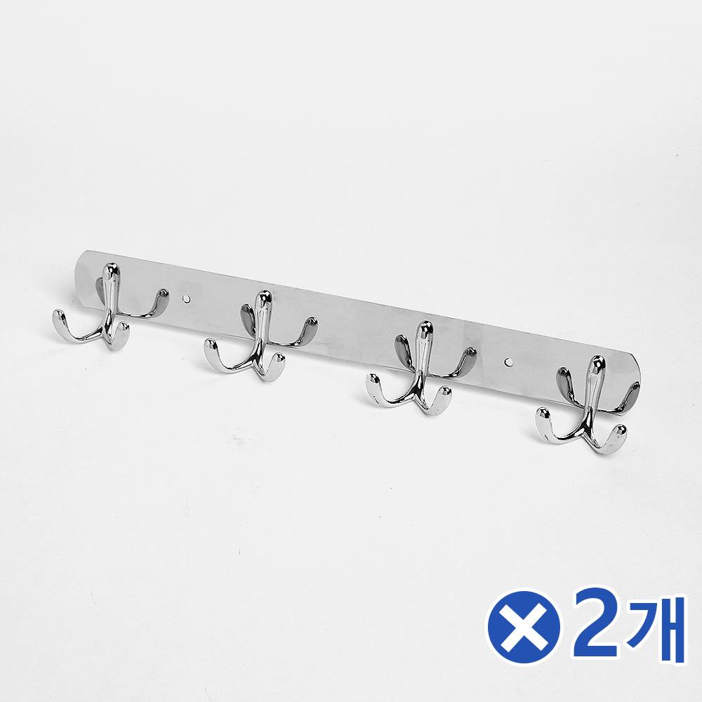 다용도 벽후크 욕실걸이 4구x2개 욕실인테리어 수건바
