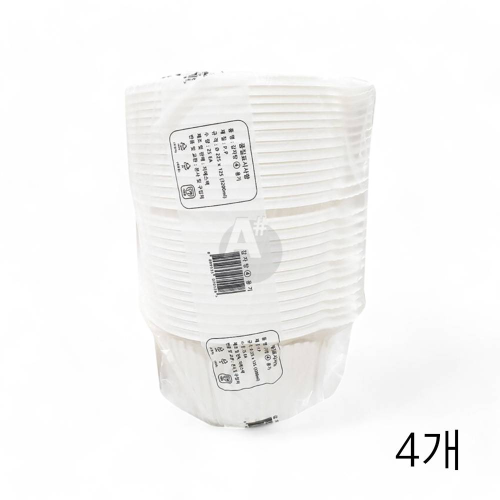 GS 감자탕용 일회용기 4번 230X120mm 25입 X 4개 음식점포장용기 식당포장