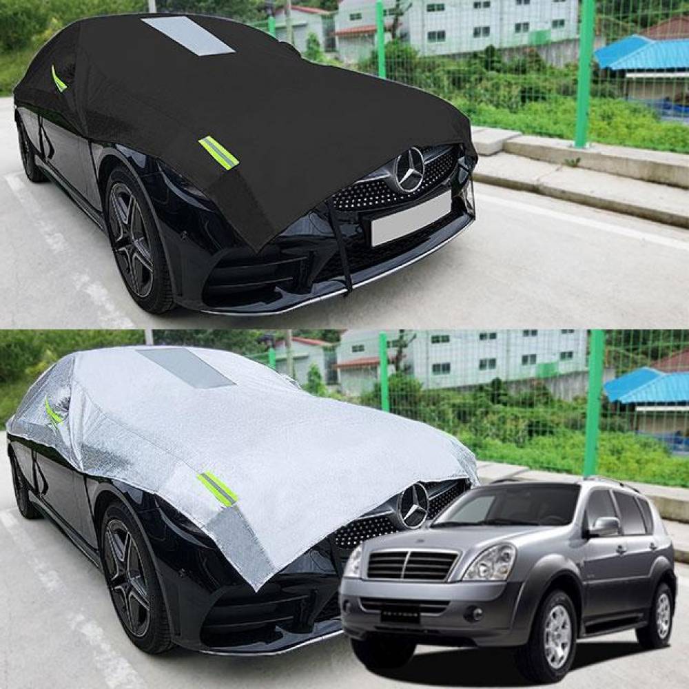 렉스턴2 자동차커버 반커버 성에방지 커버
