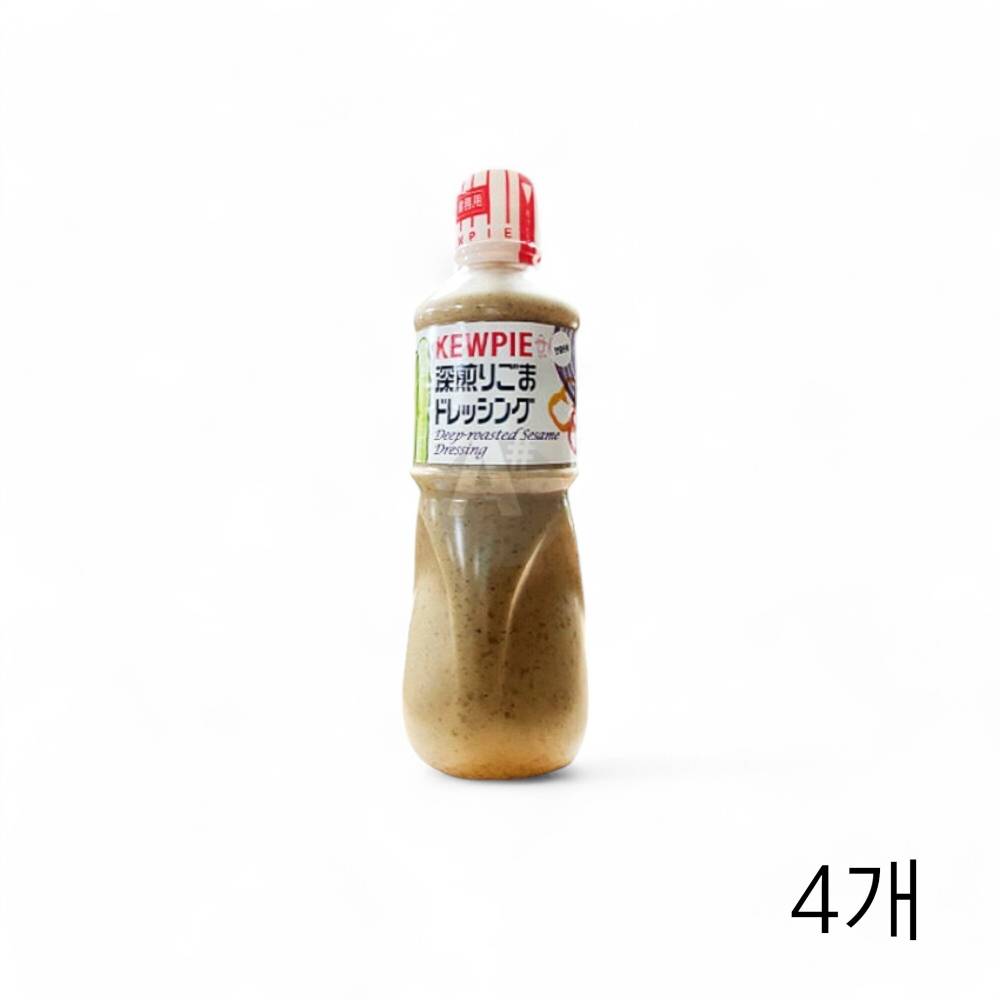 큐피 딥 로스티드 참깨드레싱 1L X 4개 일본 양배추 샐러드 참깨소스 일본소스 드래싱