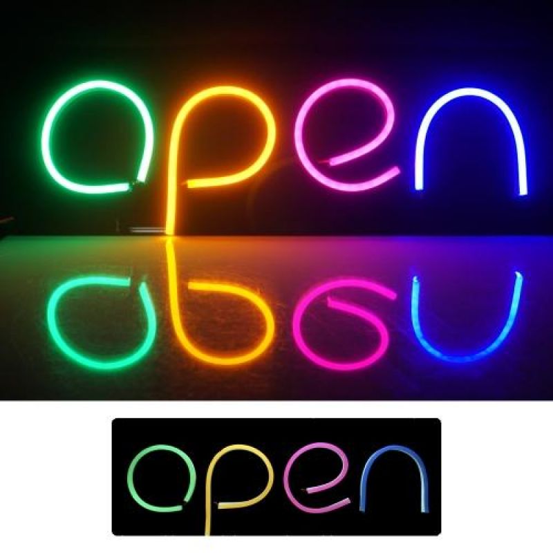 매장용 네온간판 실리콘LED OPEN 영업중간판 가게오픈알림간판 업소용입간판