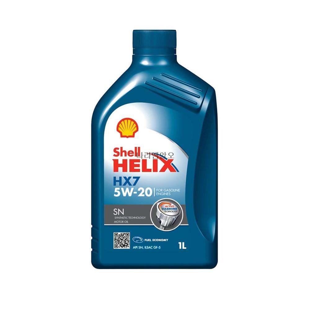 Shell 엔진오일 Helix HX7 SN 5W-20 1L 12개 1박스 힐릭스