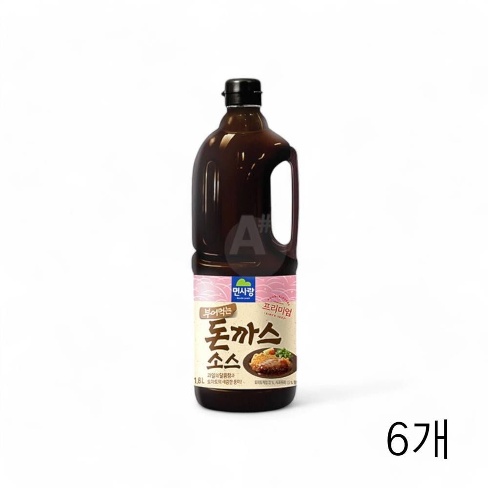면사랑 프리미엄 부어먹는 돈까스소스 1.8L X 6개 업소용 경양식 옛날돈까스 돈가스소스