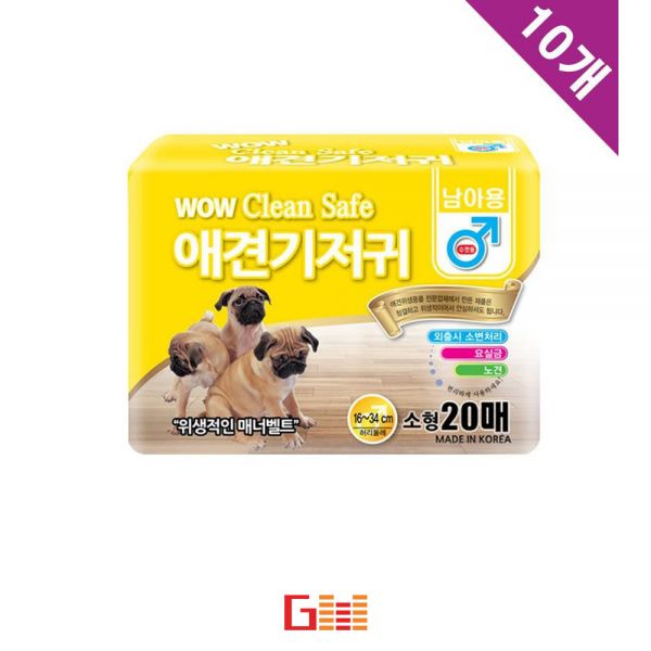 애견기저귀 매너패드 배변 수컷 기저귀 소형 20매 x10