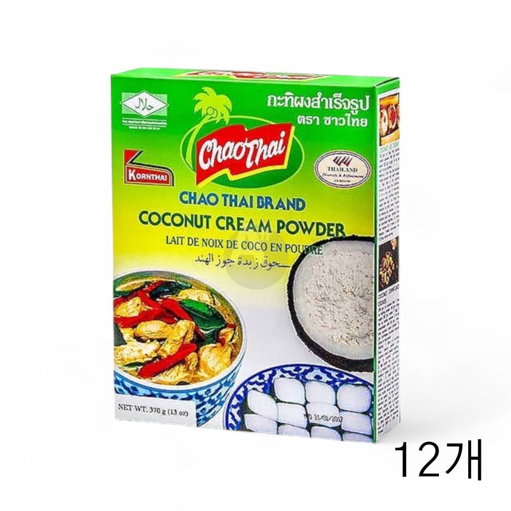 차오타이 코코넛 크림 파우더 370g X 12개 태국산코코넛파우더 분말가루 코코넛제분