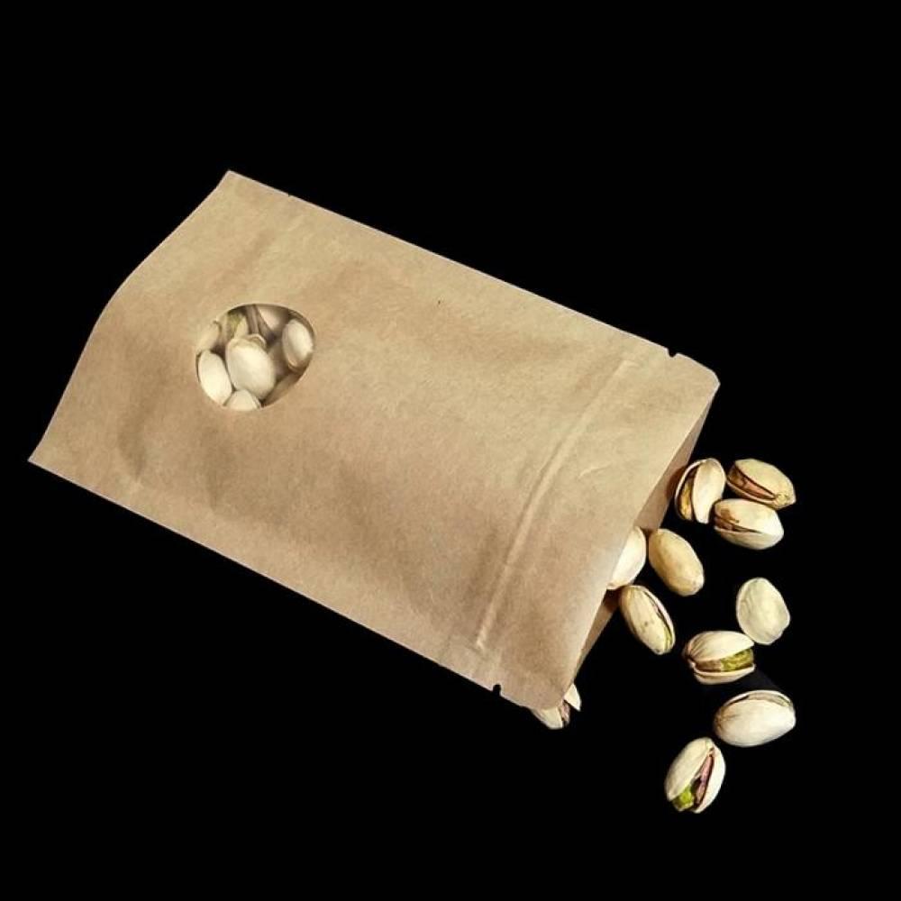 크라프트 둥근창 진열지퍼스탠드 20X30cm밑10cm 200장