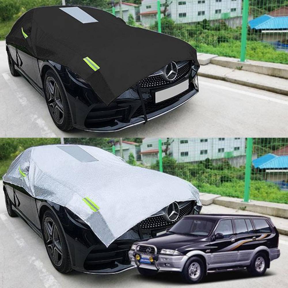 무쏘 자동차커버 반커버 성에방지 커버