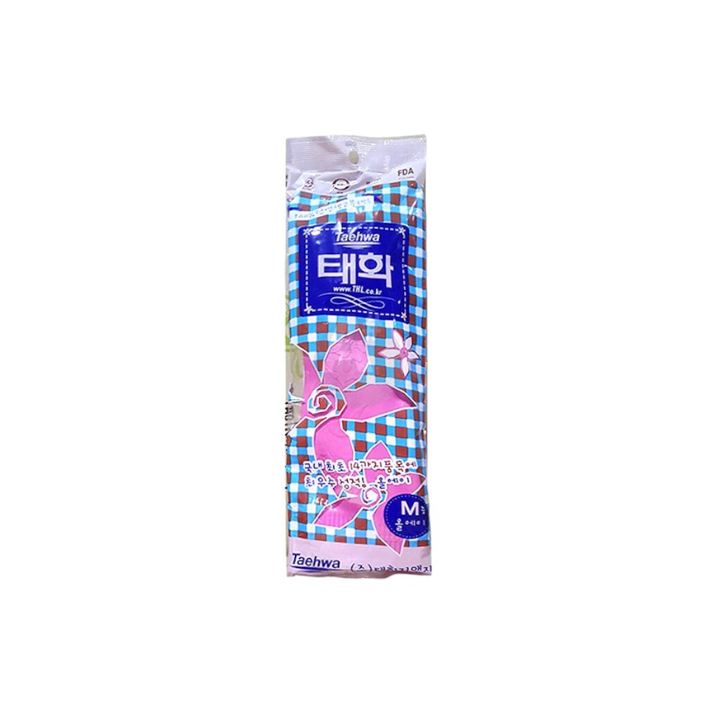 태화 고무장갑 올A 중M X 100개 분홍