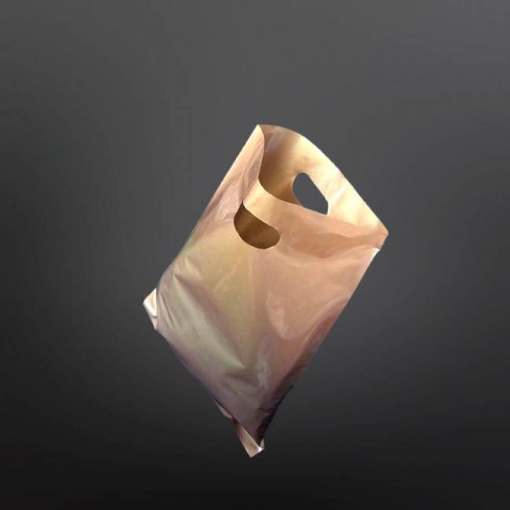 감성 펀칭 PE 포장봉투 쇼핑백 금색 50X60cm 50매