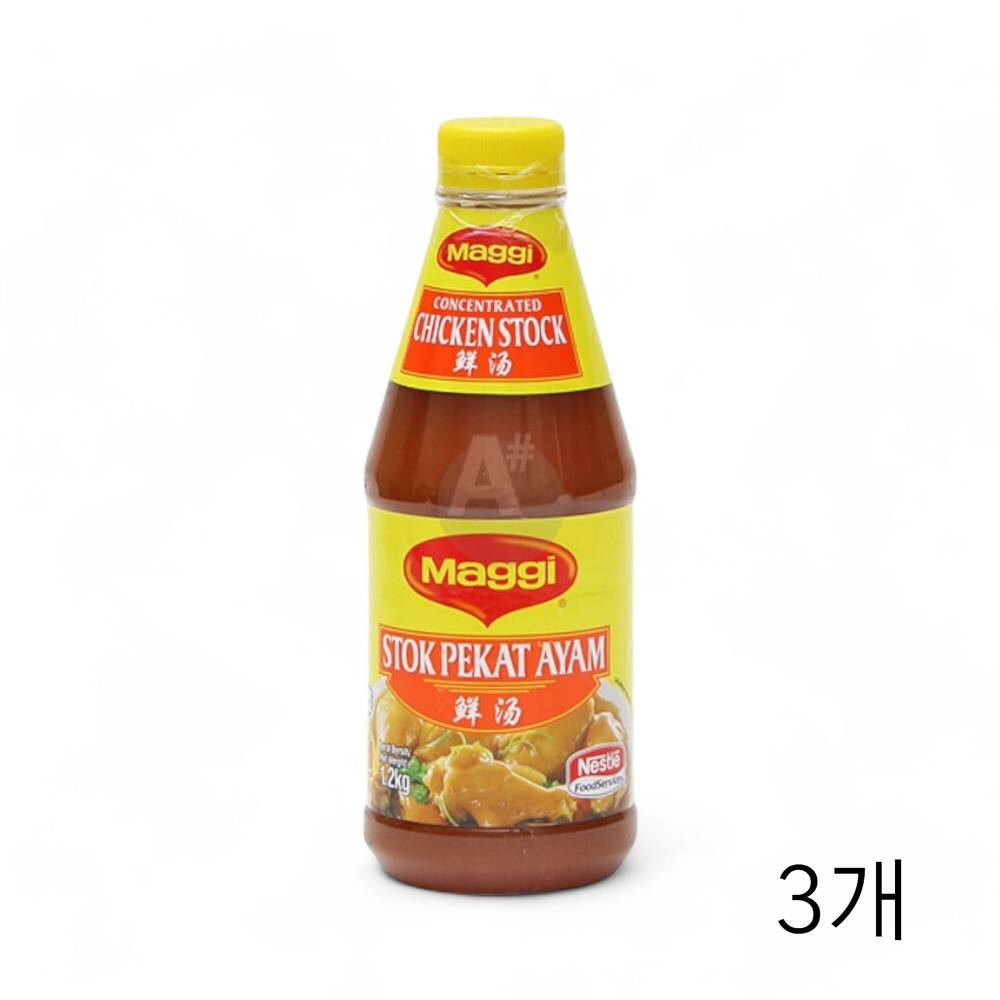 매기 치킨 스톡 소스 1.2kg X 3개 닭고기육수 액상소스 치킨스탁 치킨액상 닭육수