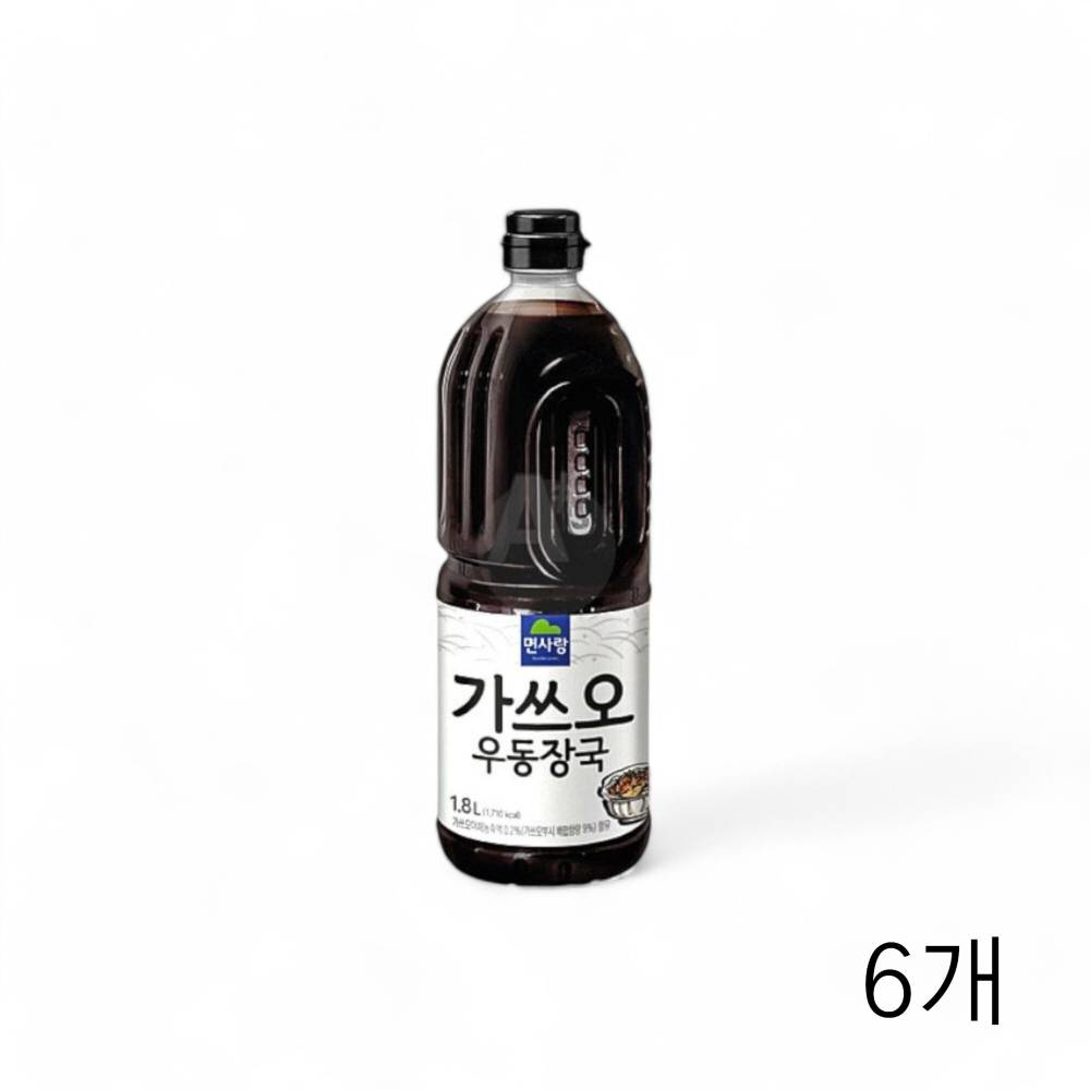 면사랑 가쓰오 우동장국 1.8L X 6개 식자재 식당용우동소스 우동다시 우동간장 모밀소스