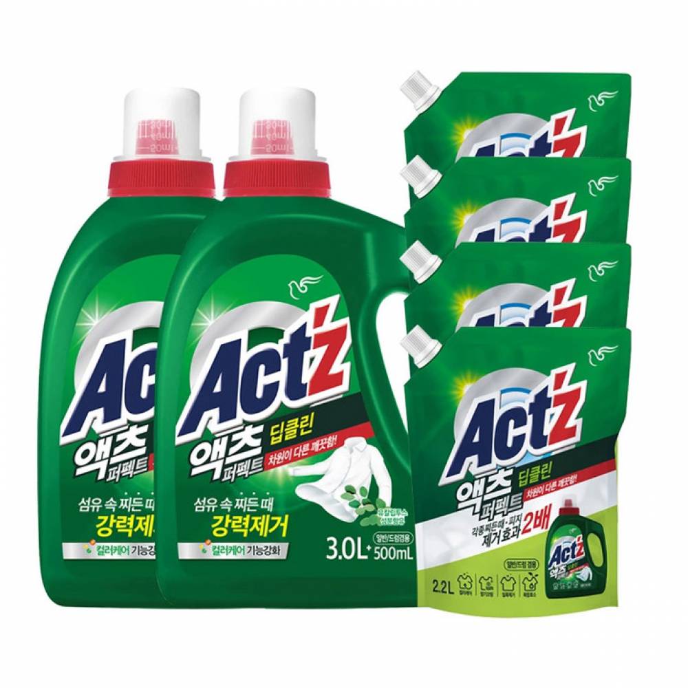 액츠 퍼펙트 액체 세탁세제 딥클린 3.5L x 2 2.2L x 4
