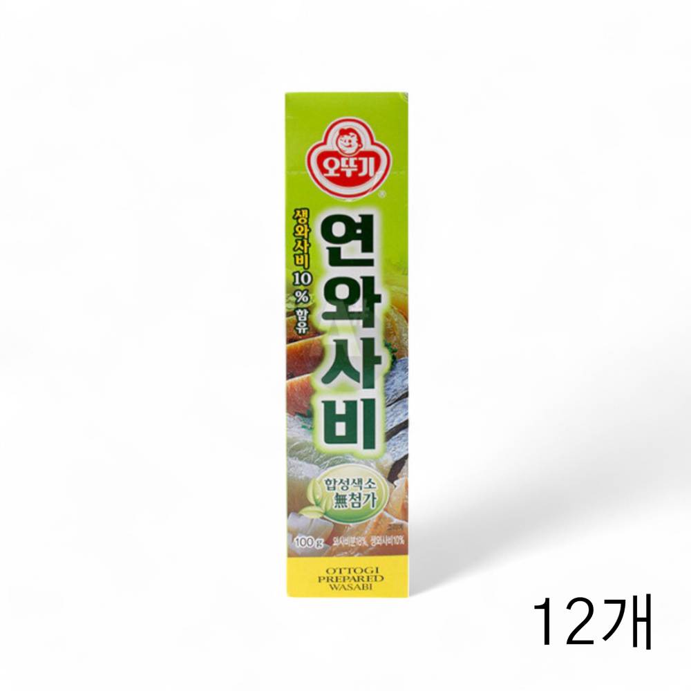 오뚜기 연와사비 100g X 12개 고추냉이 겨자 식자재 튜브형와사비 초밥용와사비