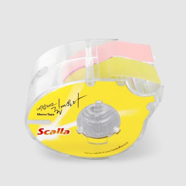 Scalla 재접착 롤메모지 MT-24D(12개입) 노랑핑크
