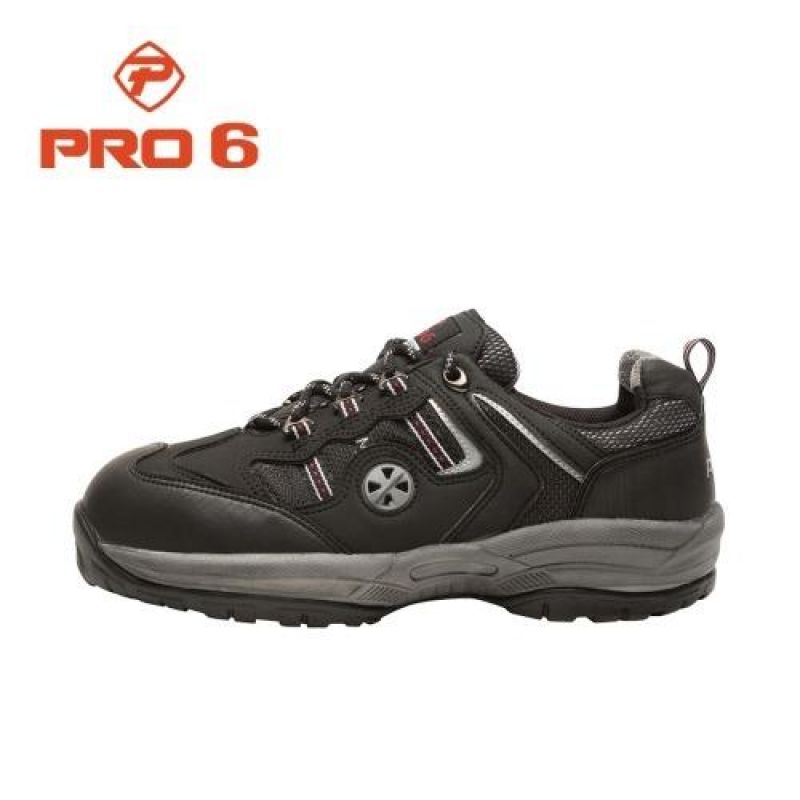 PRO6 4인치 미끄럼방지 고기능성 안전화 블랙