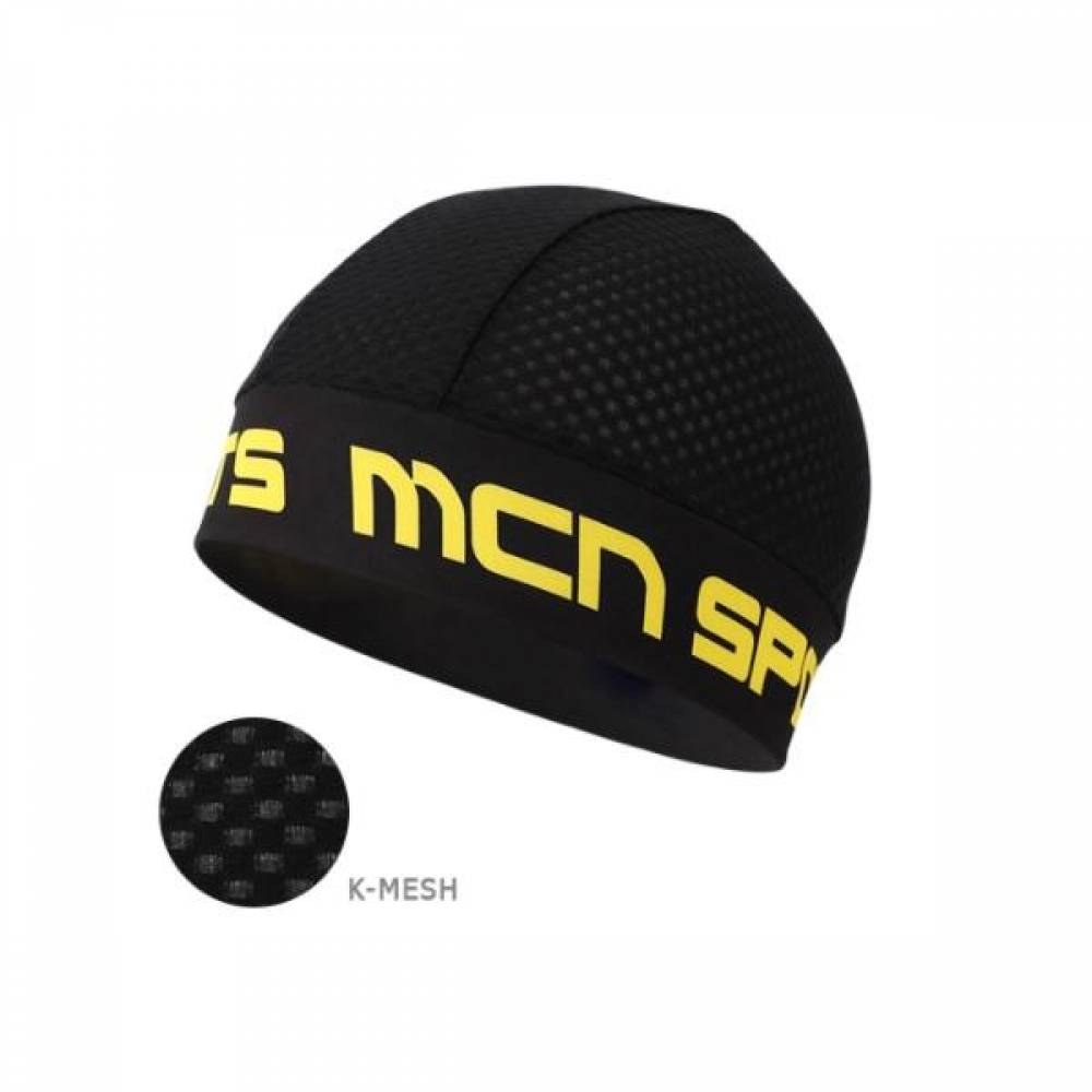 MC-SS318 K매쉬 스컬캡-블랙앤옐로