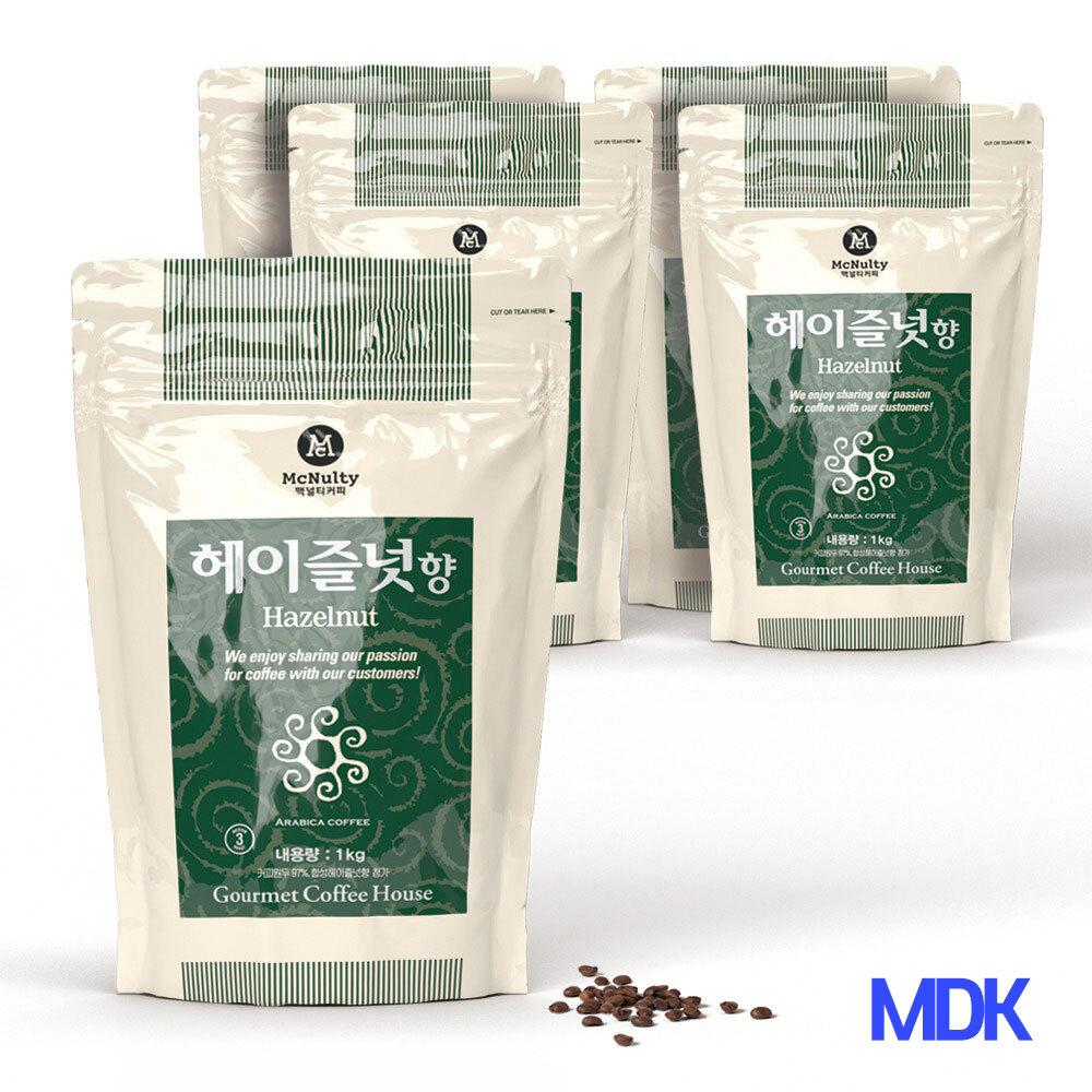 아라비카 콜롬비아 브라질 헤이즐넛 홀빈커피 1kg 4개
