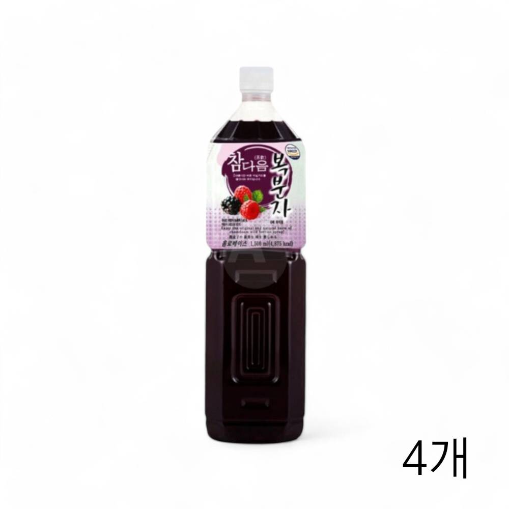 참다음 복분자 5배희석 1.5L X 4개 음료베이스 복분자원액 카페 식자재 과일원액