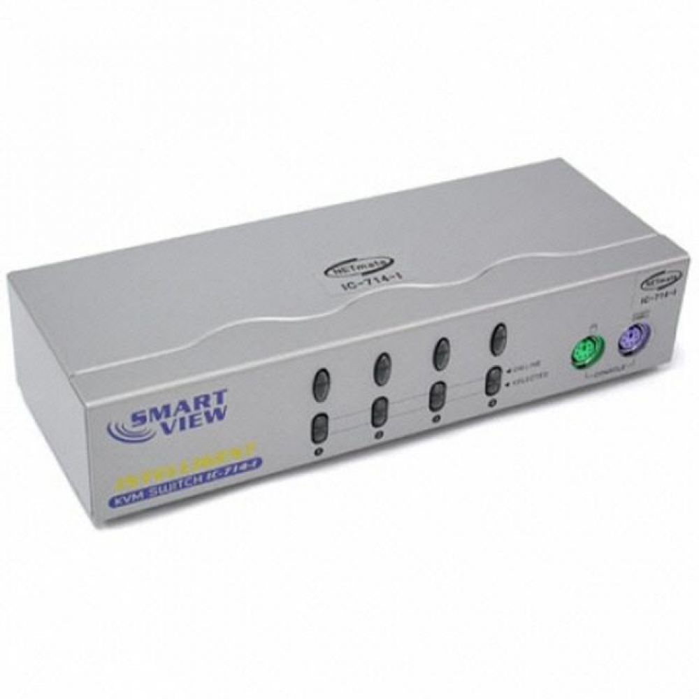 NETMate KVM 4대1 스위치 케이블포함 PS2용