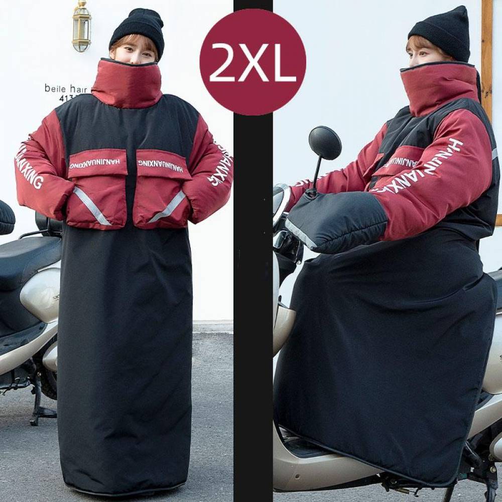바이크 라이딩 겨울 점퍼 기모 방한복 와인 2XL