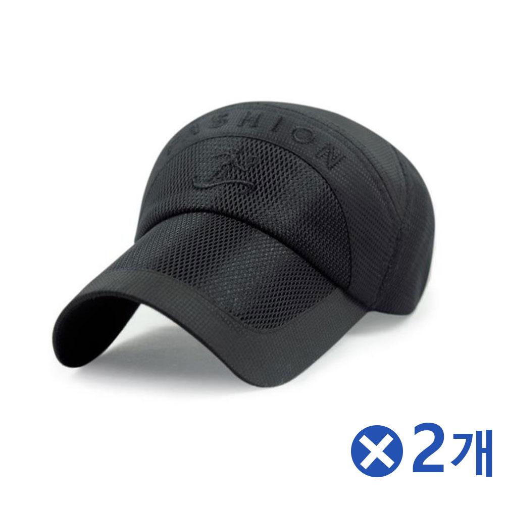 여름 레저용품 메쉬 등산모자-블랙x2개 골프용모자