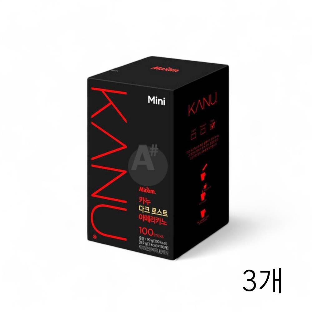 카누 미니 콜롬비아 다크로스트 아메리카노 100T X 3개 홈카페 탕비실 인스턴트커피