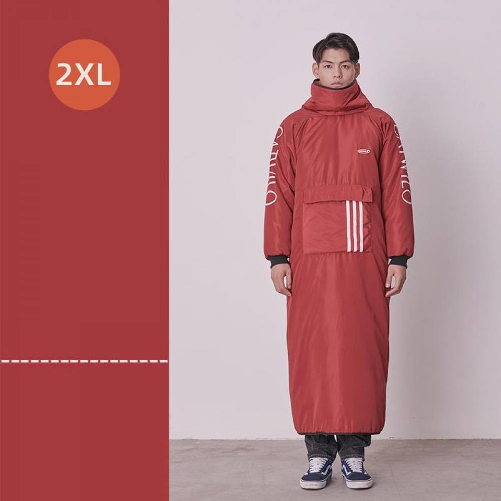 스쿠터 자전거 바람막이 방수 방풍 방한복 레드 2XL