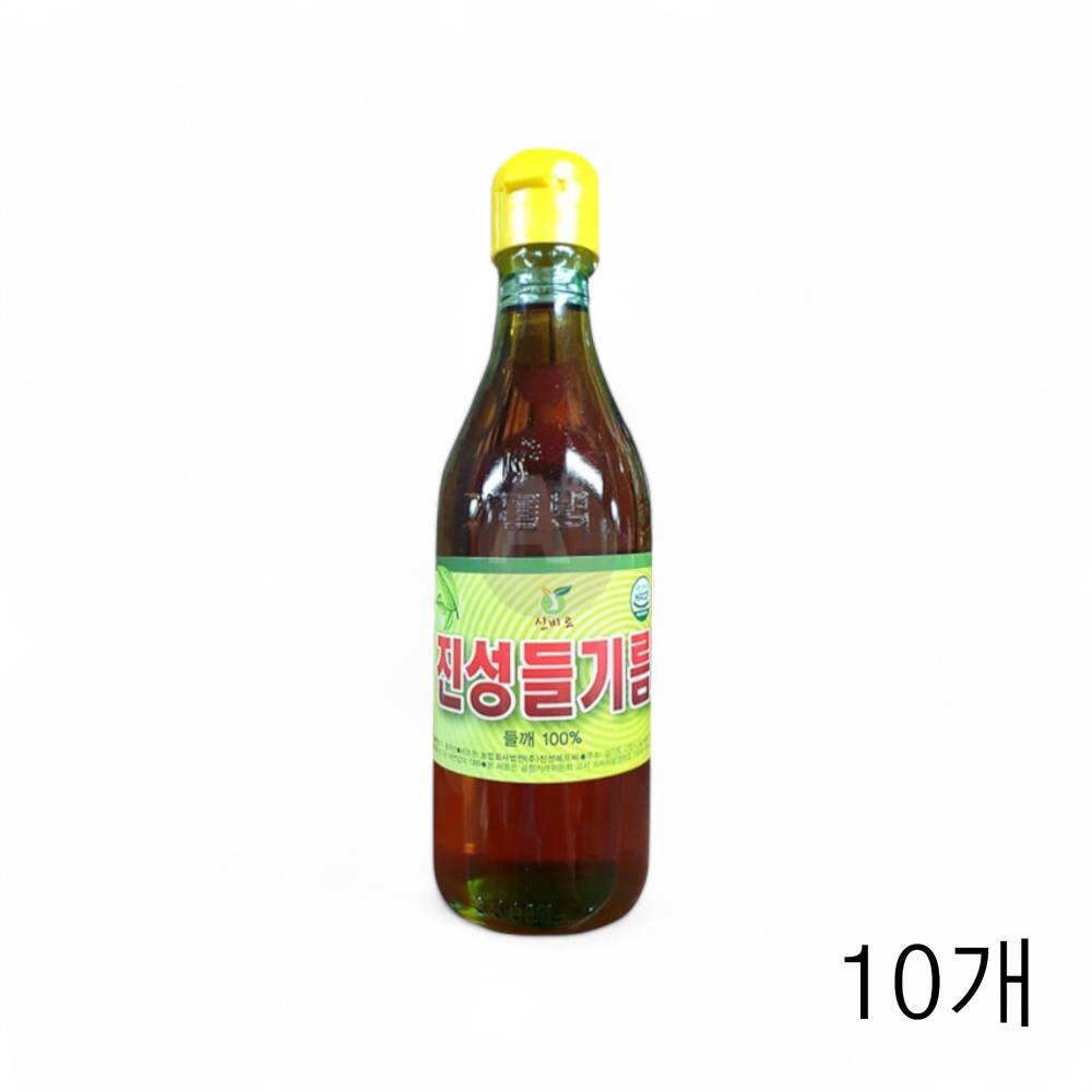 진성 들기름 소 350ML X 10개 가정용 식자재 들깨기름 식당들기름 업소용들기름