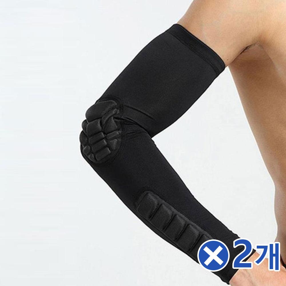 안전 벌집쿠션 팔꿈치 보호대 블랙 1P-Mx2개 팔목아대