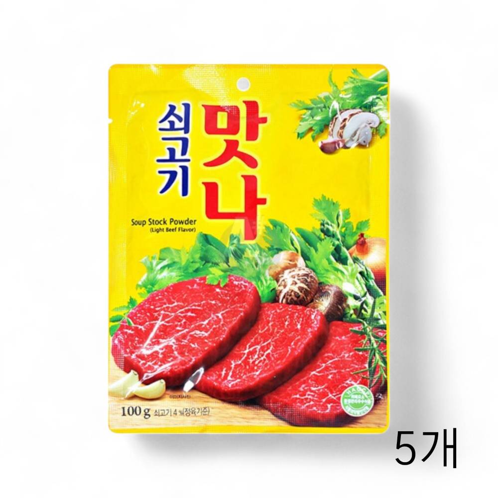 대상 쇠고기 맛나 1kg X 5개 업소용식자재 식당 조미료 국물요리 분말형 쇠고기향