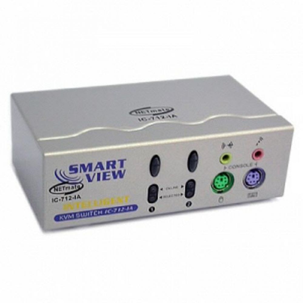 KVM 스위치 (RGB/PS2/2포트) (오디오포함) ( IC-712-IA )