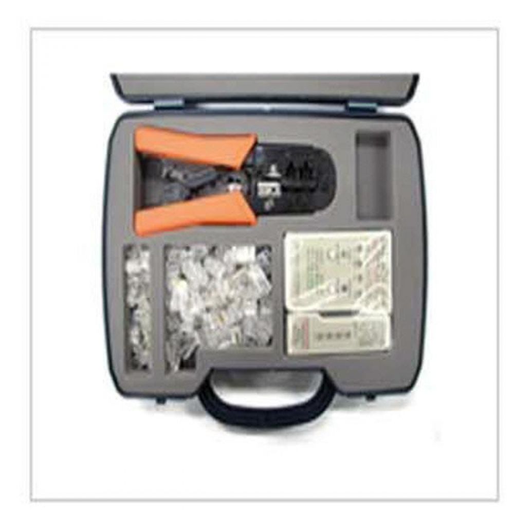 (K)HT-2568G 랜툴셋트 SOHO용 (컷팅동시에압착) 랜 테스터기 /케이블 탈피기 /툴 /UTP 및 전화 플러그