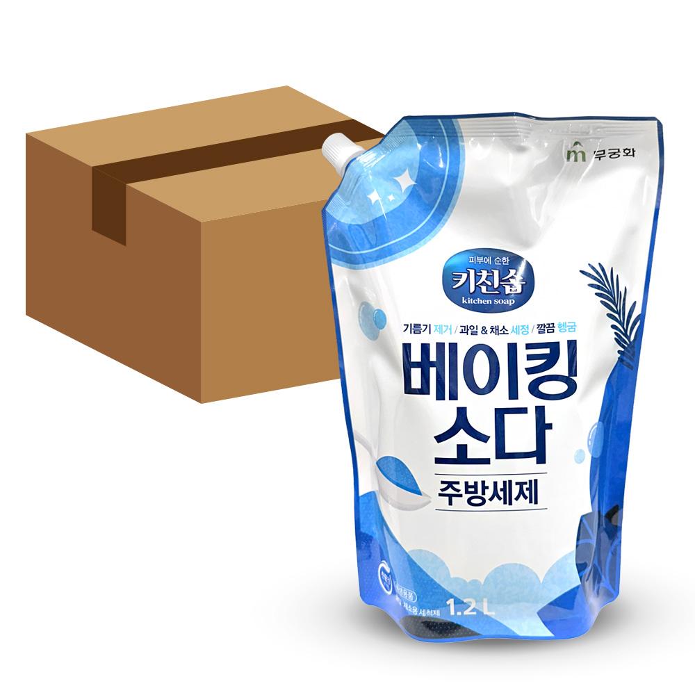 무궁화 키친솝 베이킹소다  주방세제 리필 1.2L 10개