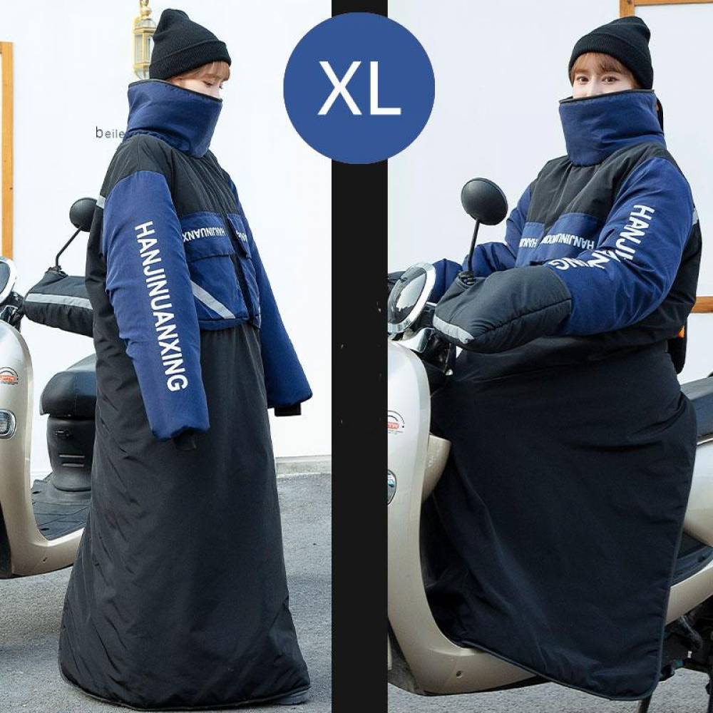 바이크 라이딩 겨울 점퍼 기모 방한복 블루 XL