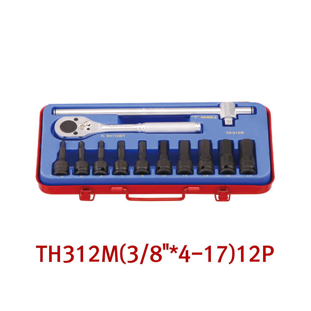 지니어스 육각비트 소켓세트 TH312M 3/8인치 12PCS