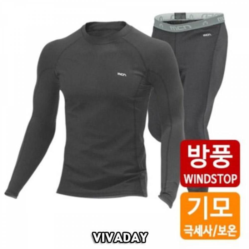 MC-A253 방풍 이너웨어 상하의세트 블랙