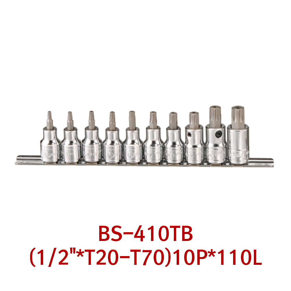 지니어스 별비트 소켓세트 (홀형) BS-410TB 10PCS
