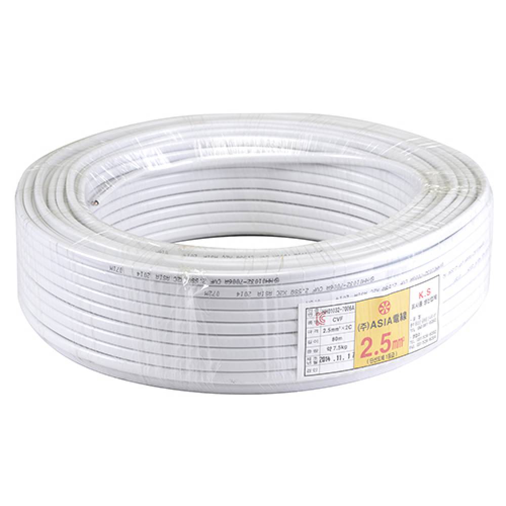 아시아 비닐외장케이블 2Cx2.5SQ(CVF) 80M 로맥스전선