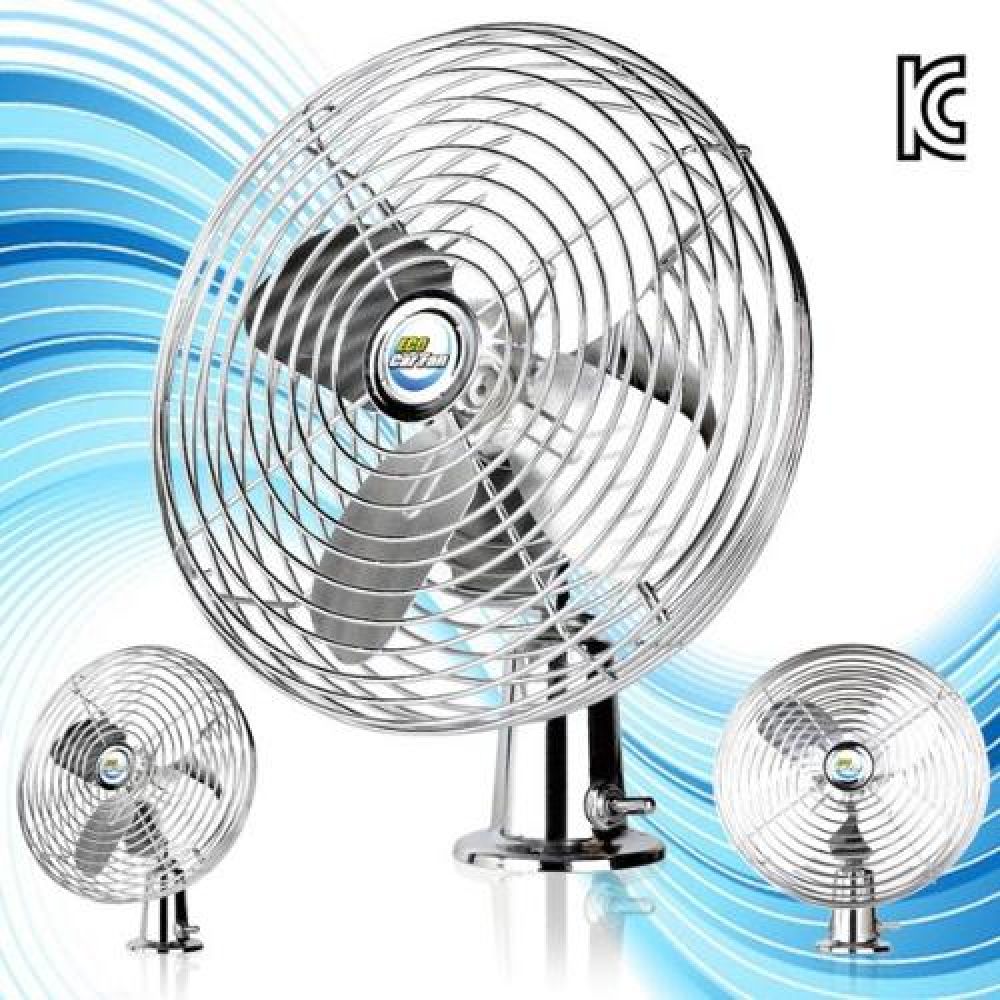 12V 24V용 에코 메탈 차량용 선풍기 8인치 클립형 자동차카팬