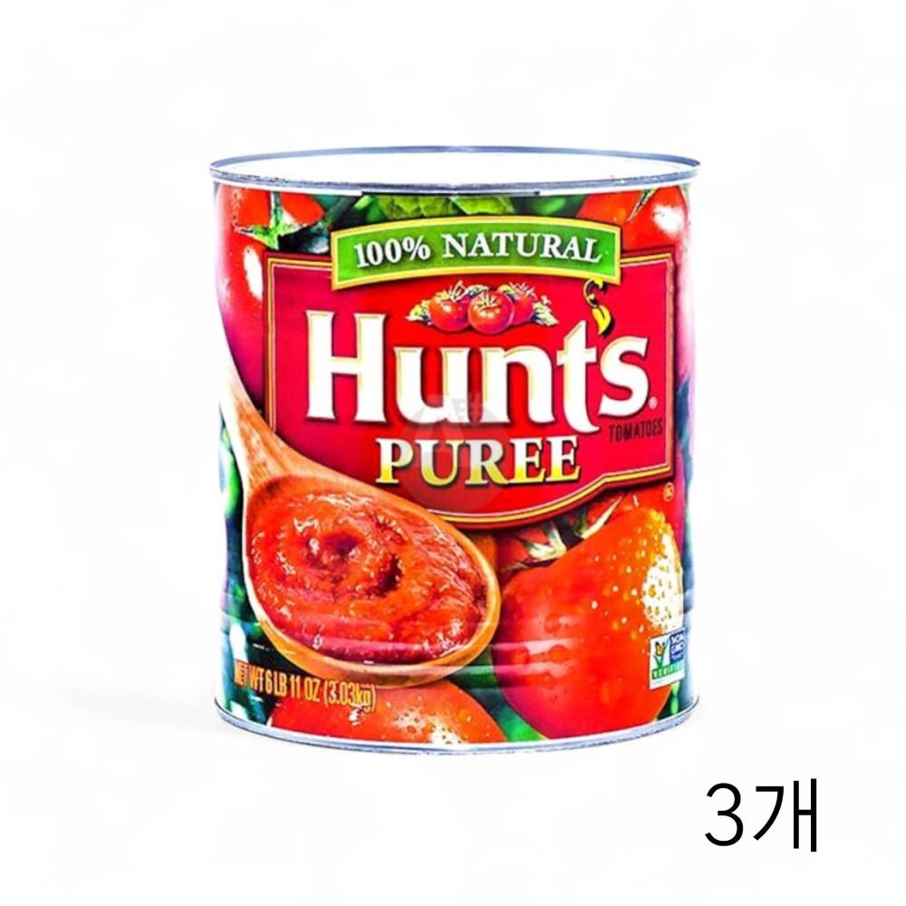 헌트 토마토퓨레 3.03Kg X 3개 미국산 업소용 토마토소스 통조림토마토 토마토소스