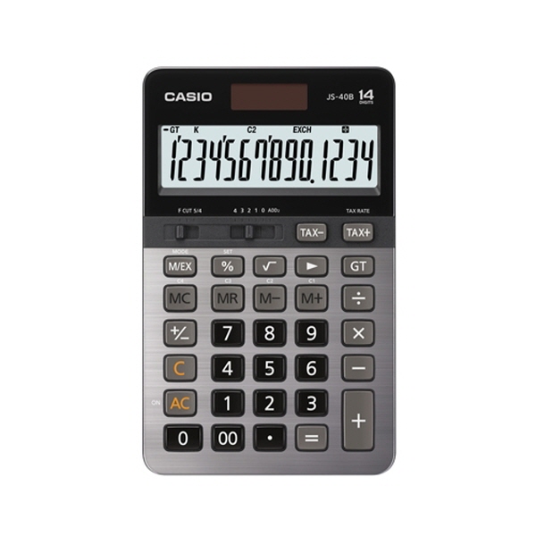 카시오 계산기 JS-40B 40TS 실버 14자리 MO