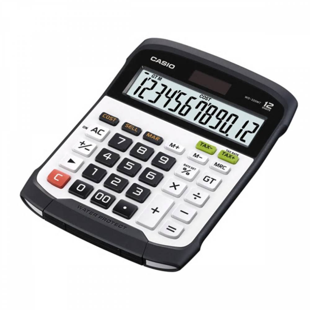 전자식 일반 계산기 WD-320MT 12자리 방수 방진