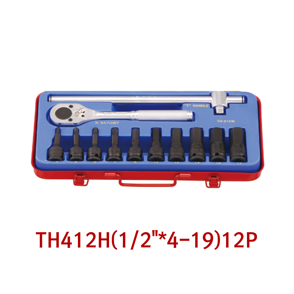 지니어스 육각비트 소켓세트 TH412H 1/2인치 12PCS